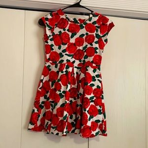 Girls rose print dress